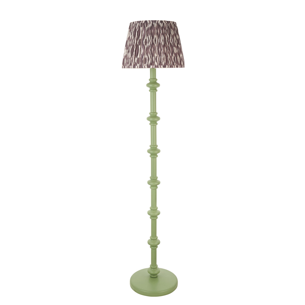 Wooden Green Carnaby & Ikat 35cm Pearl grey shade - Comet Lighting