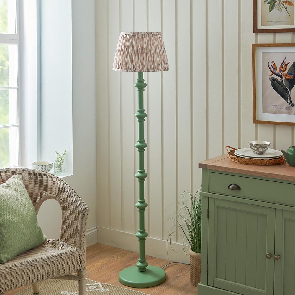 Wooden Green Carnaby & Ikat 35cm Neutral shade - Comet Lighting