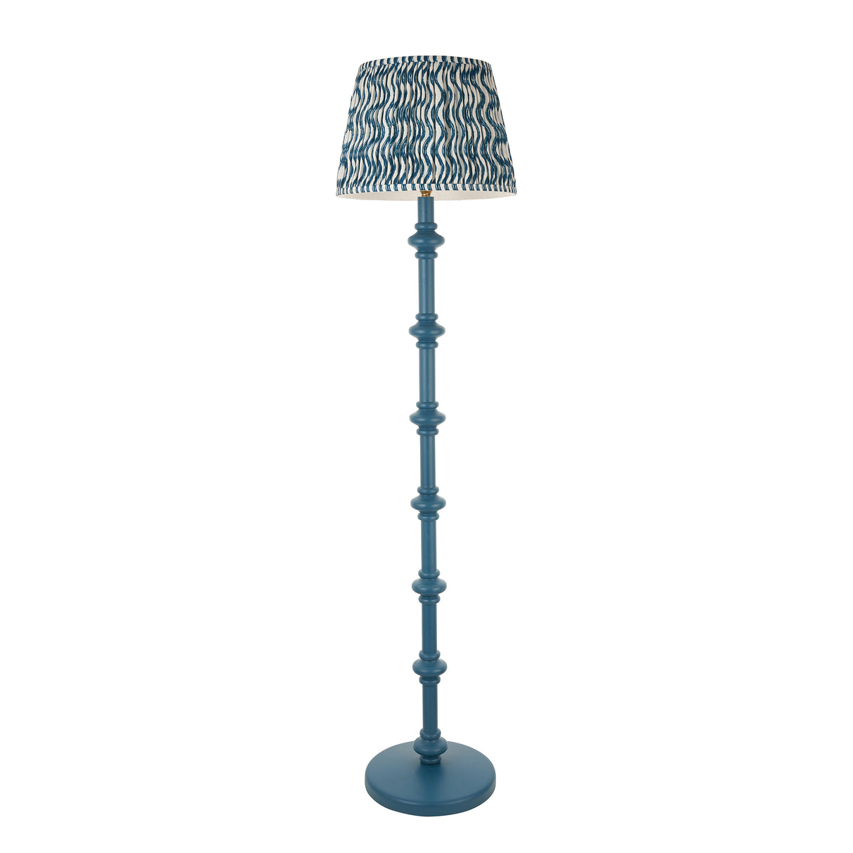 Wooden Blue Carnaby & Ripple 35cm Marlin blue shade - Comet Lighting