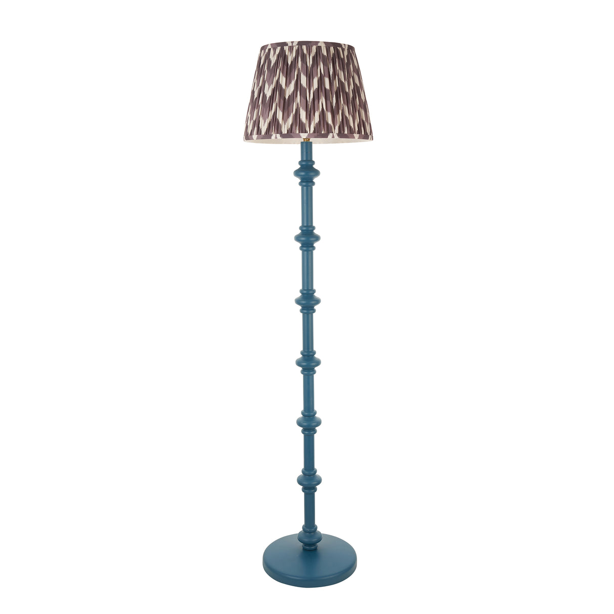 Wooden Blue Carnaby & Zigzag 35cm Pearl grey shade - Comet Lighting