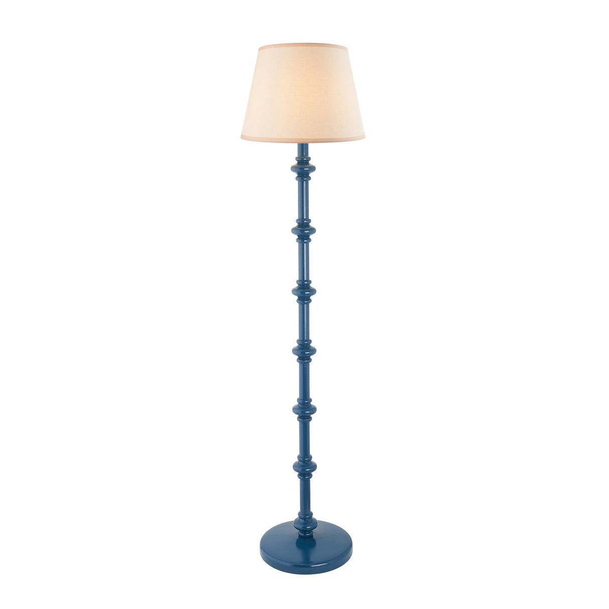 Wooden Blue Carnaby & Ivy 35cm Vintage white shade - Comet Lighting
