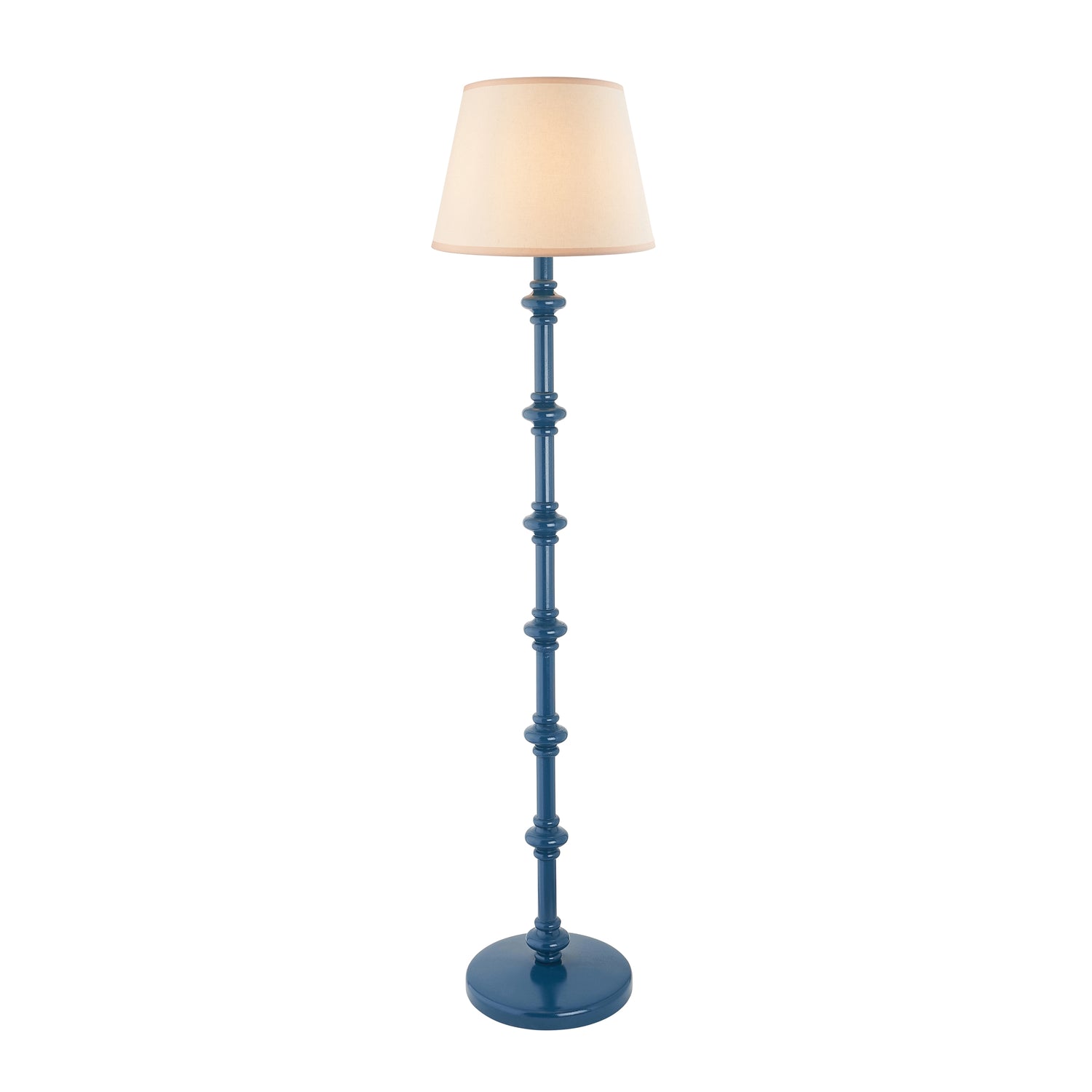 Wooden Blue Carnaby & Ivy 35cm Vintage white shade - Comet Lighting
