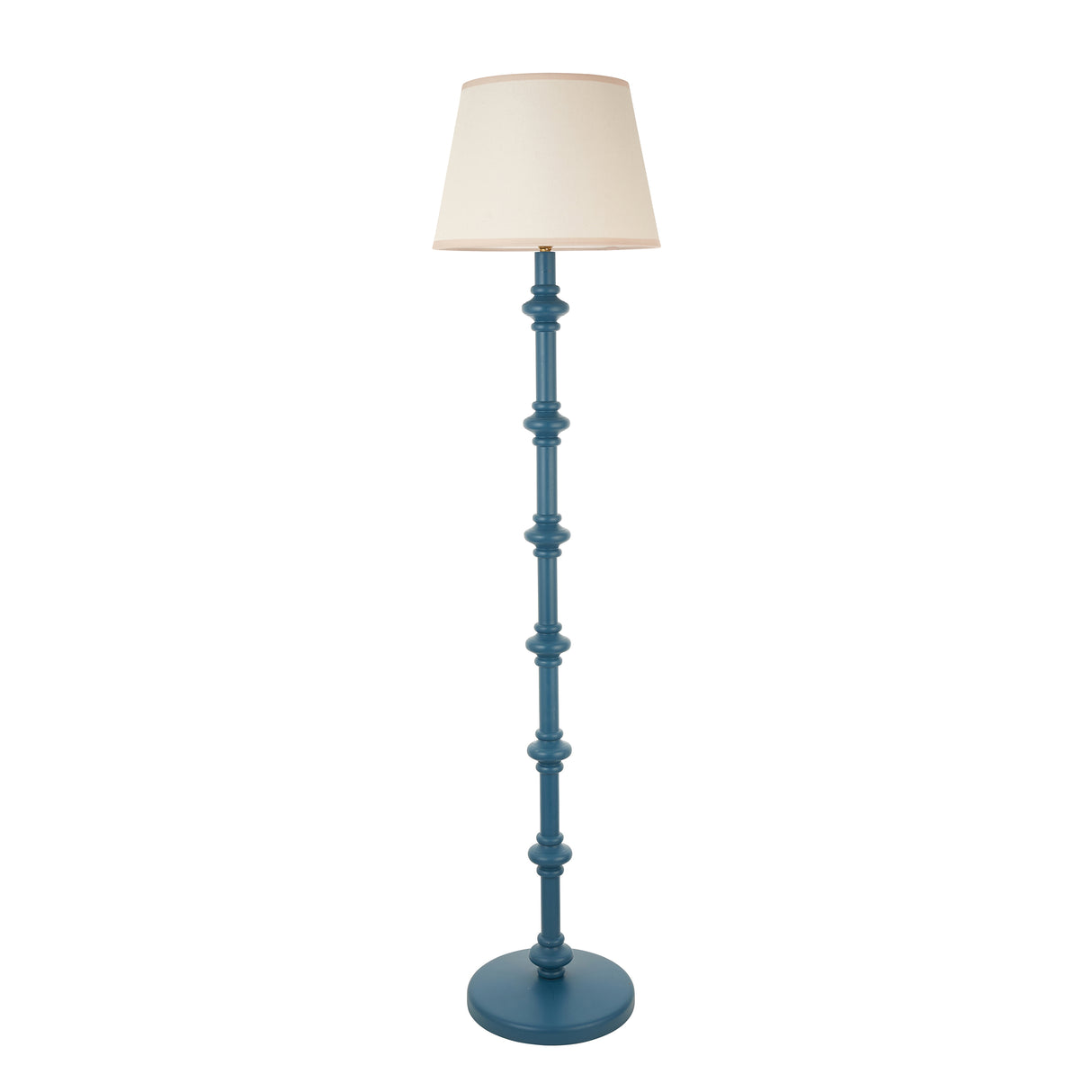 Wooden Blue Carnaby & Ivy 35cm Vintage white shade - Comet Lighting
