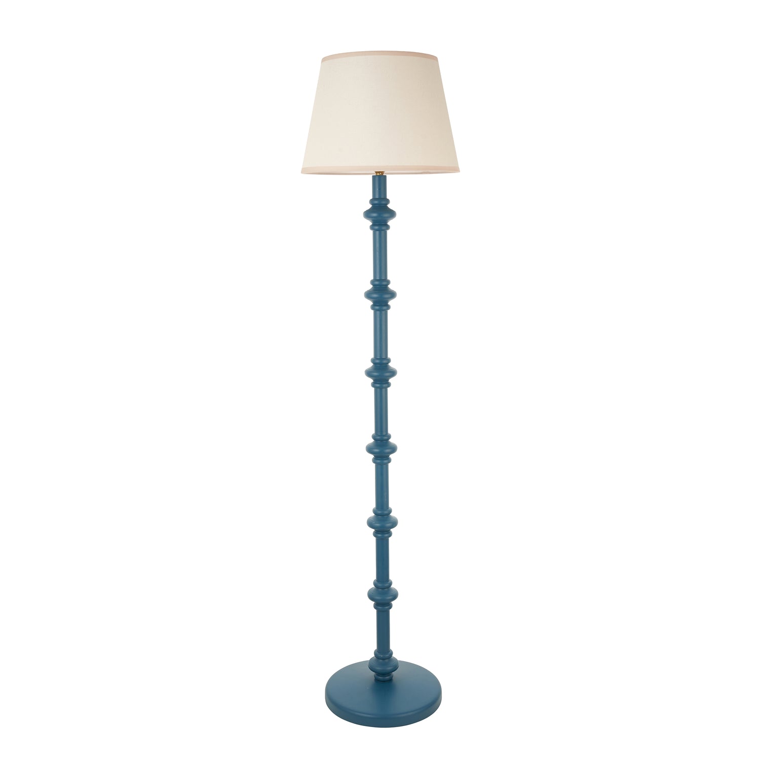 Wooden Blue Carnaby & Ivy 35cm Vintage white shade - Comet Lighting