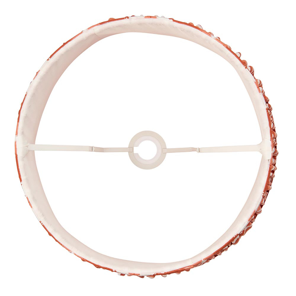 Wooden Blue Carnaby & Zigzag 35cm Apricot orange shade - Comet Lighting