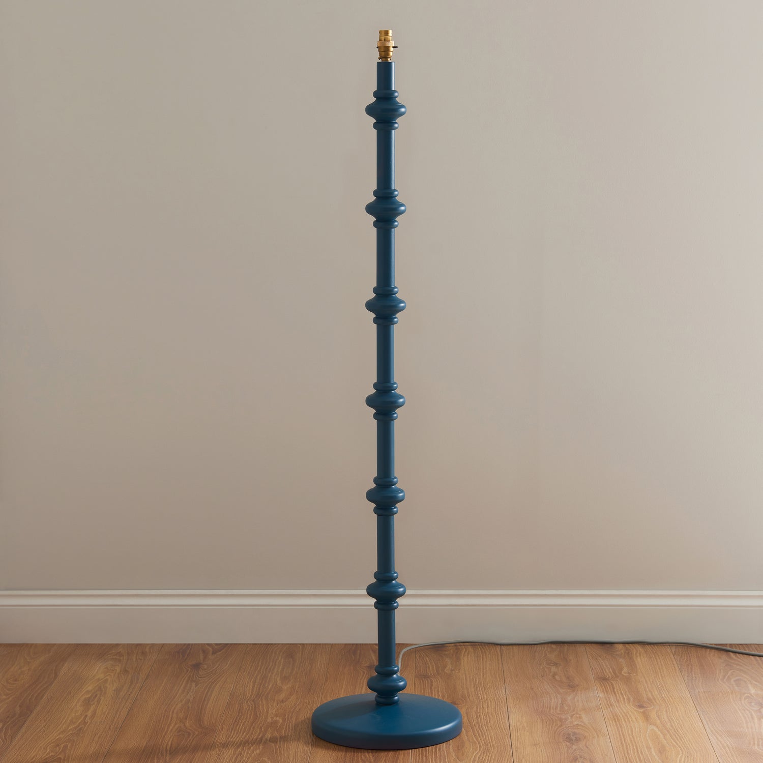 Wooden Blue Carnaby & Ikat 35cm Pearl grey shade - Comet Lighting