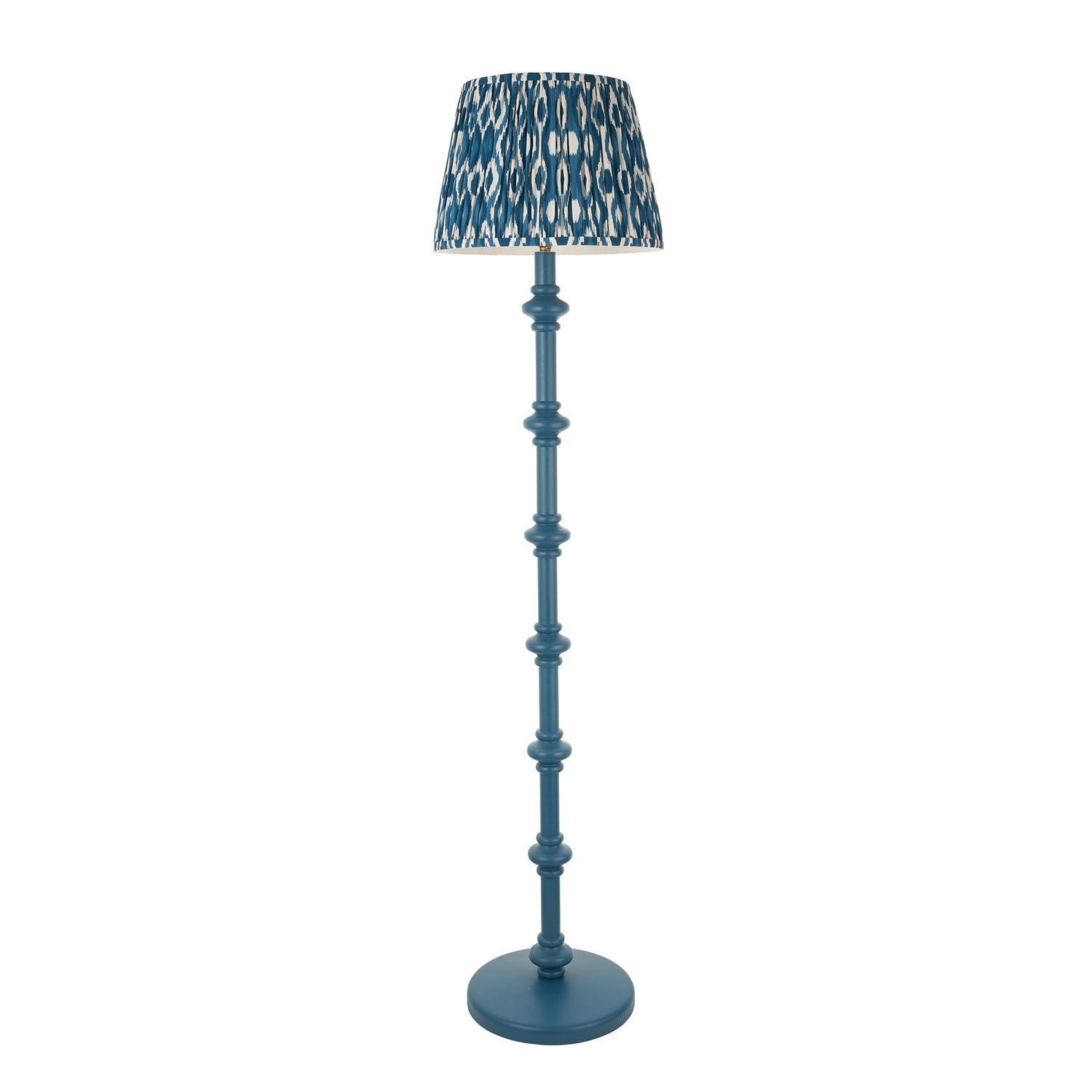 Wooden Blue Carnaby & Ikat 35cm Marlin blue shade - Comet Lighting