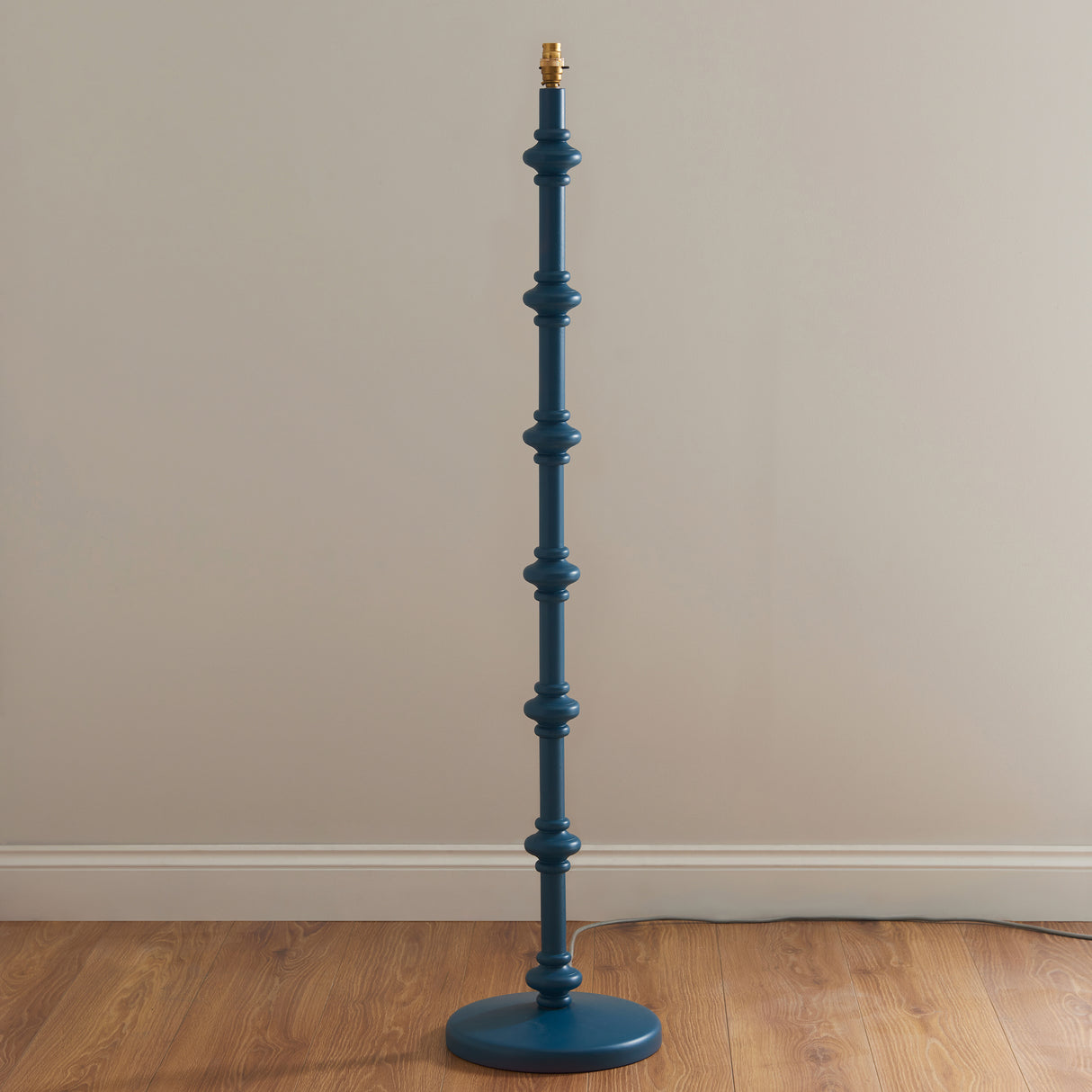 Wooden Blue Carnaby & Ikat 35cm Neutral shade - Comet Lighting