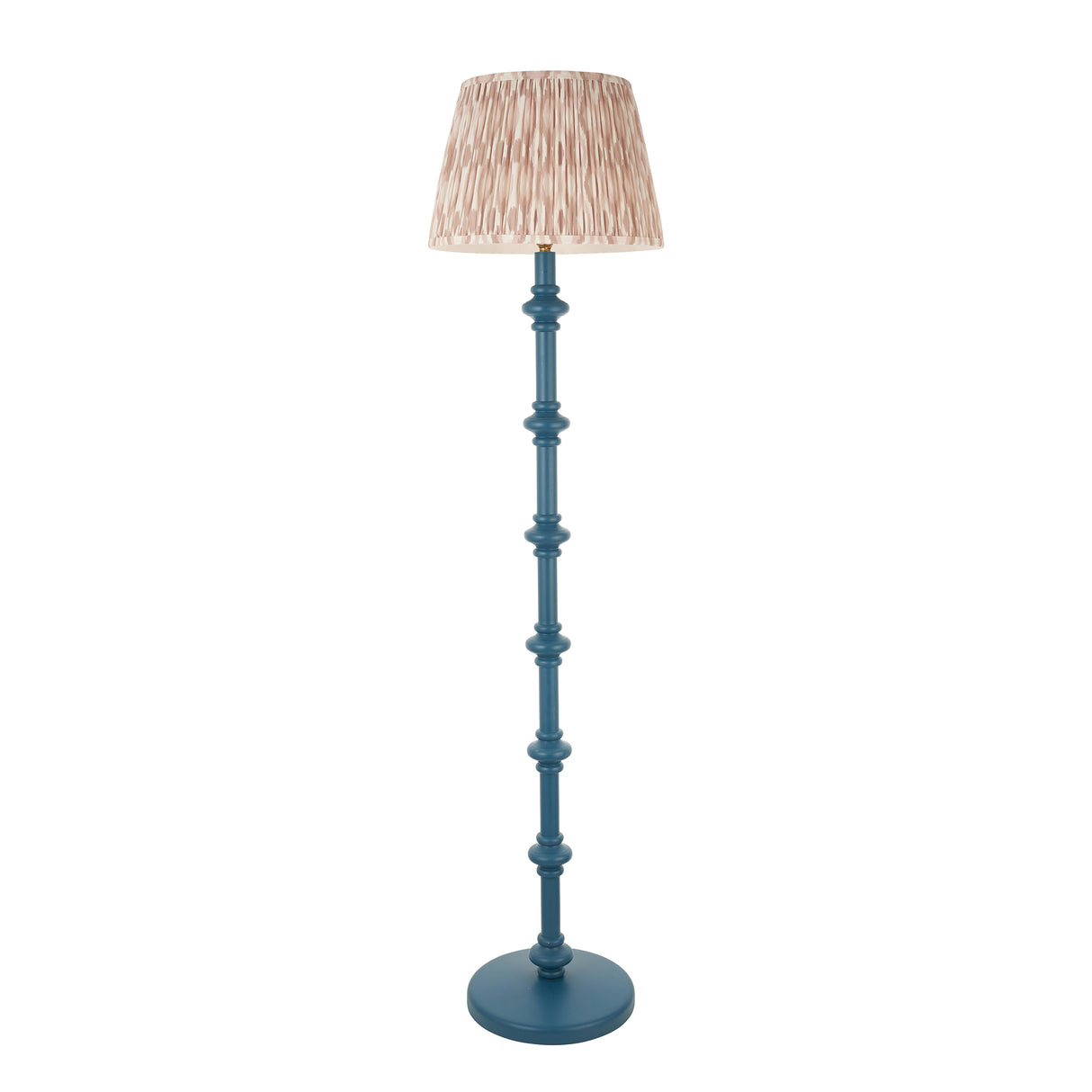 Wooden Blue Carnaby & Ikat 35cm Neutral shade - Comet Lighting