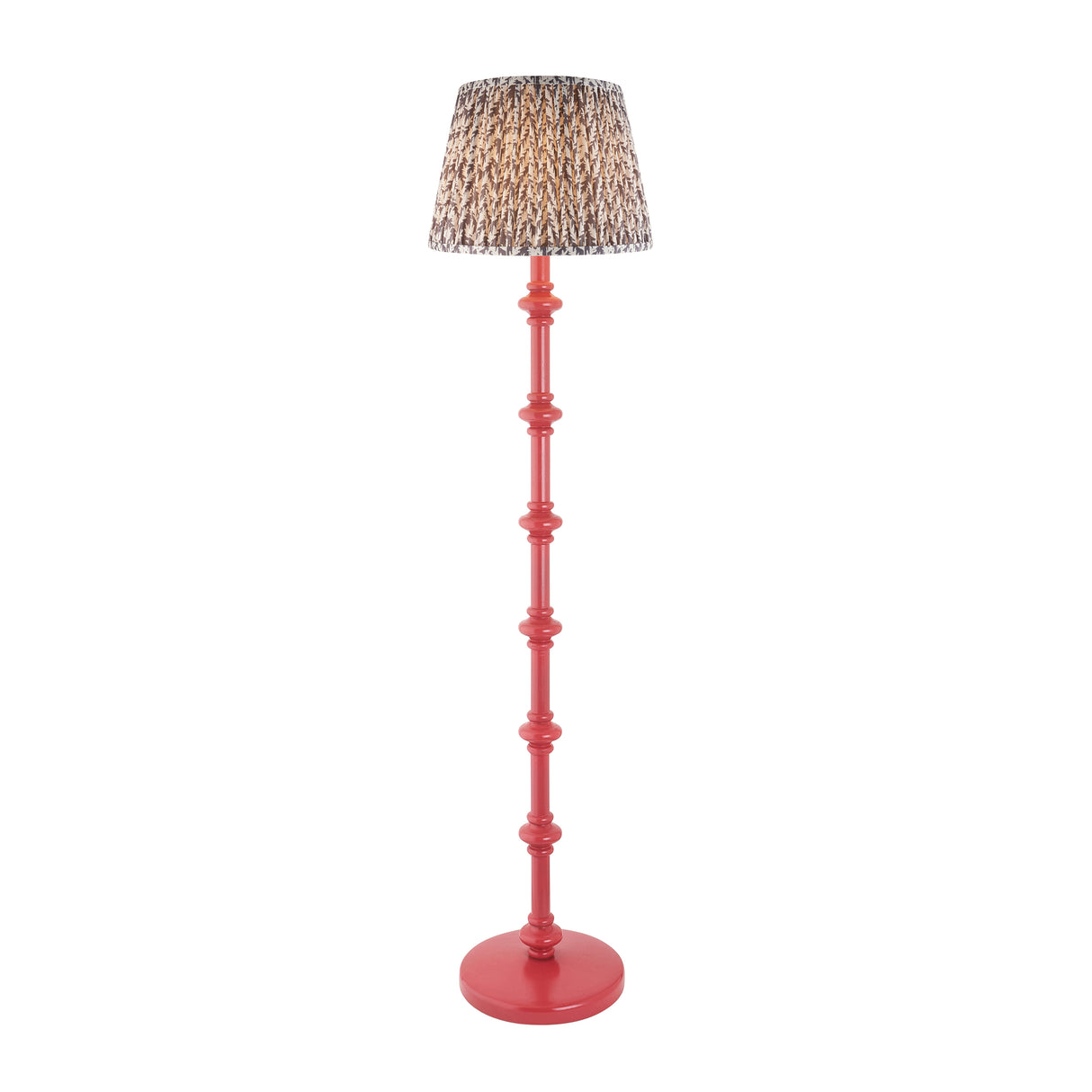 Wooden Pink Carnaby & Leaf 35cm Pearl grey shade - Comet Lighting