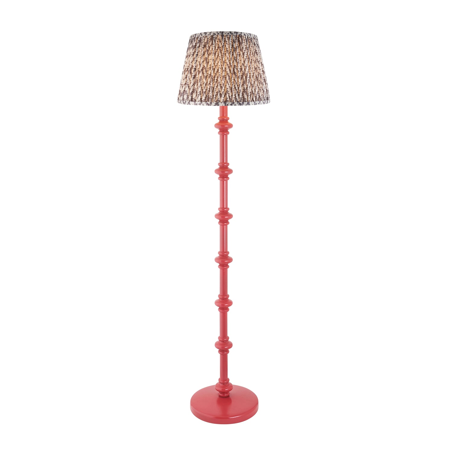 Wooden Pink Carnaby & Leaf 35cm Pearl grey shade - Comet Lighting