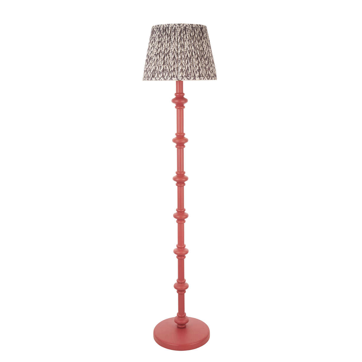 Wooden Pink Carnaby & Leaf 35cm Pearl grey shade - Comet Lighting