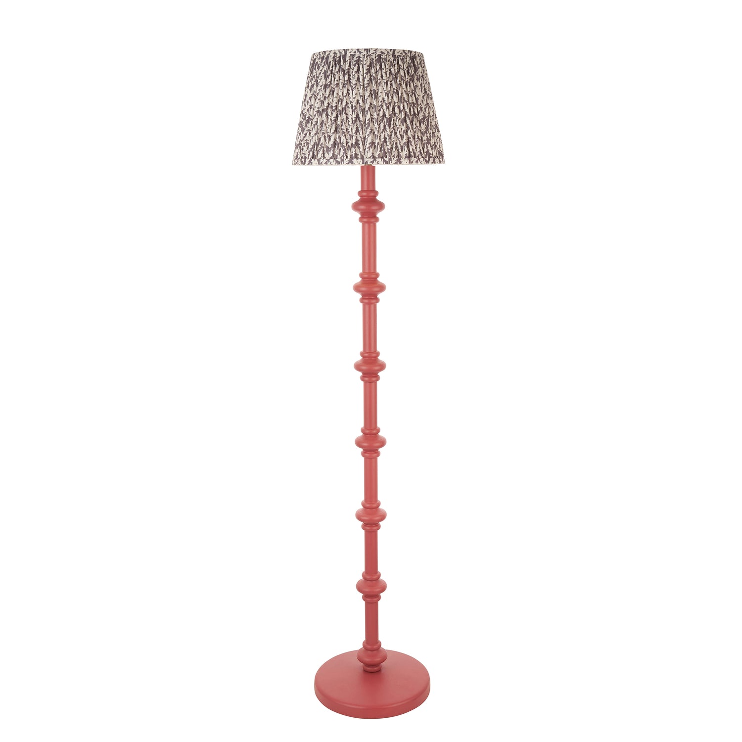 Wooden Pink Carnaby & Leaf 35cm Pearl grey shade - Comet Lighting