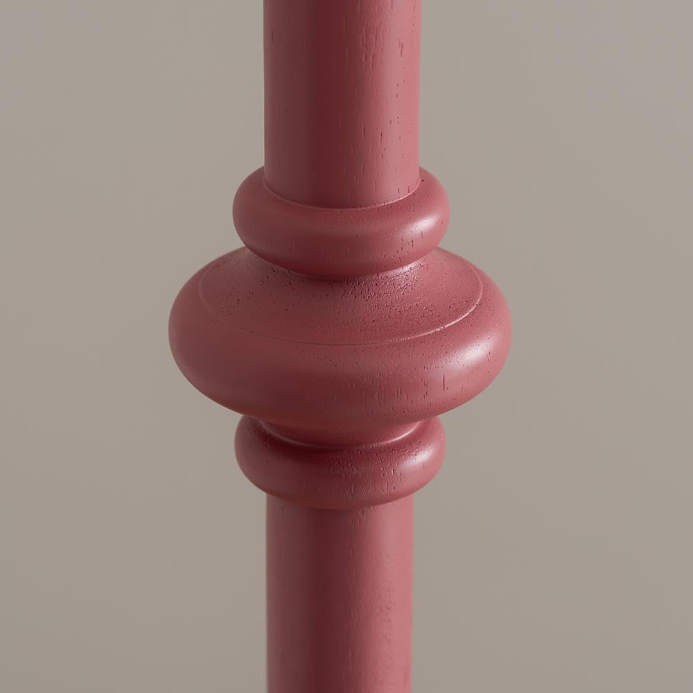Wooden Pink Carnaby & Ripple 35cm Marlin blue shade - Comet Lighting