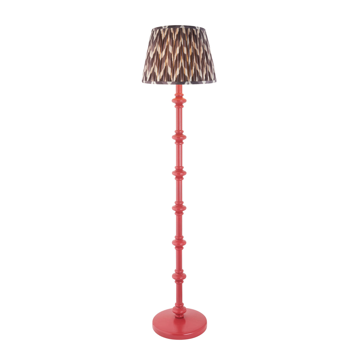 Wooden Pink Carnaby & Zigzag 35cm Pearl grey shade - Comet Lighting