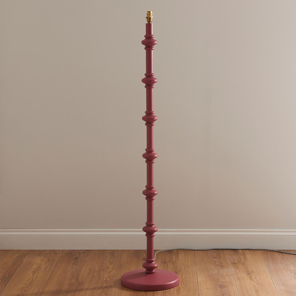 Wooden Pink Carnaby & Zigzag 35cm Pearl grey shade - Comet Lighting