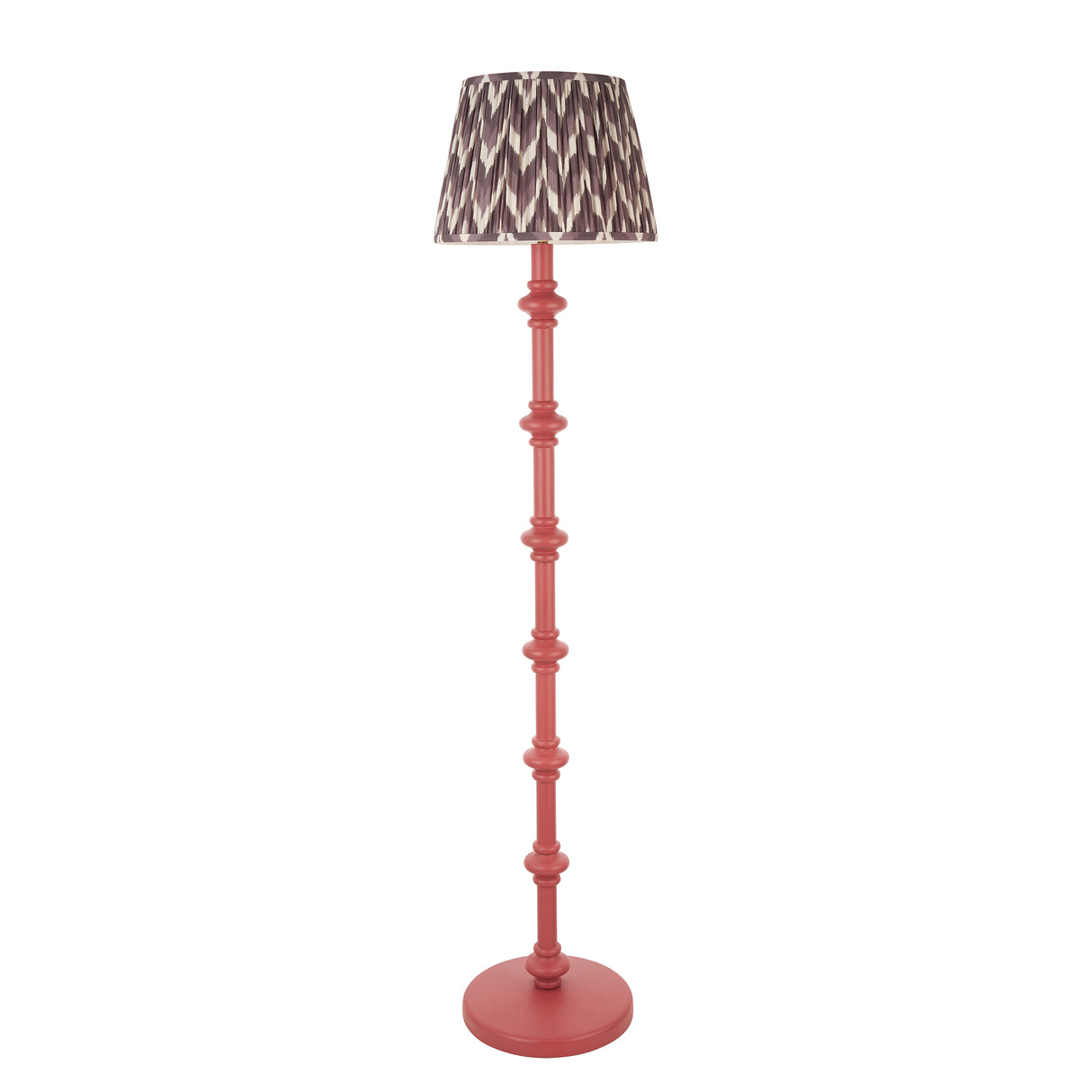 Wooden Pink Carnaby & Zigzag 35cm Pearl grey shade - Comet Lighting