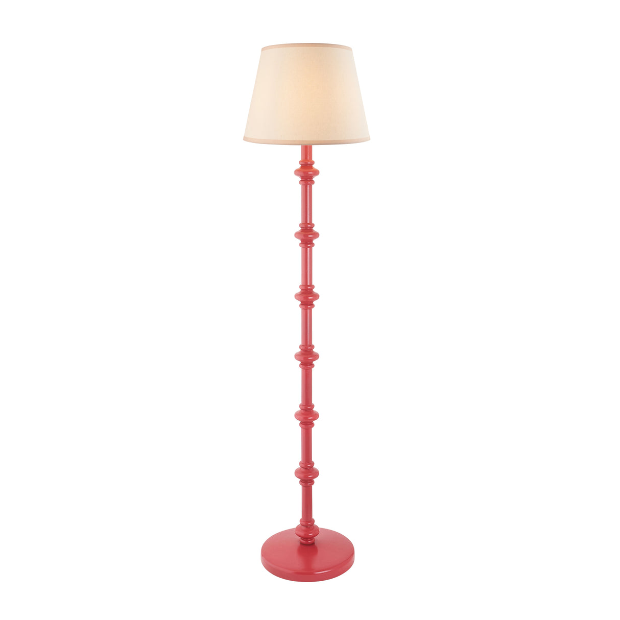 Wooden Pink Carnaby & Ivy 35cm Vintage white shade - Comet Lighting