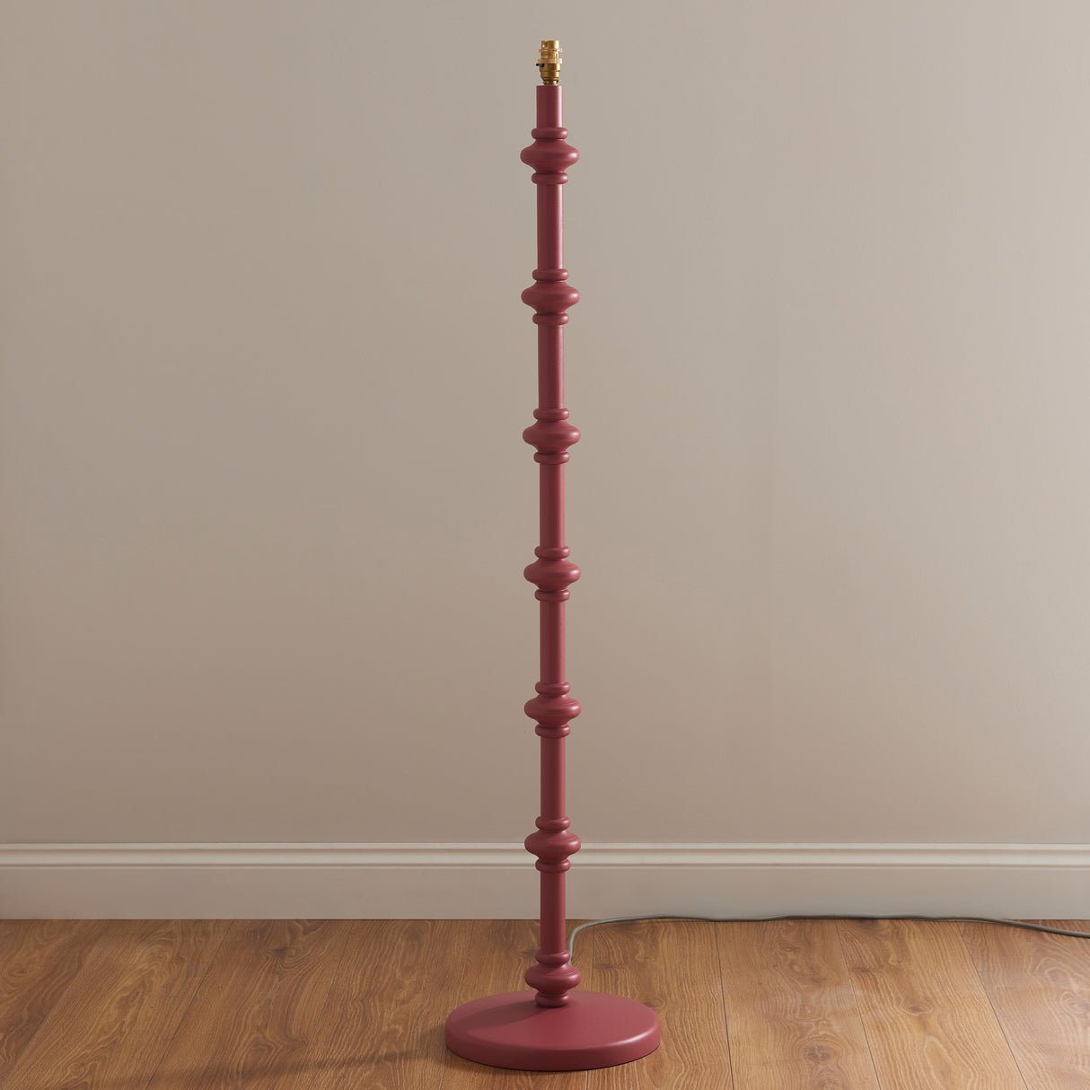 Wooden Pink Carnaby & Ivy 35cm Vintage white shade - Comet Lighting