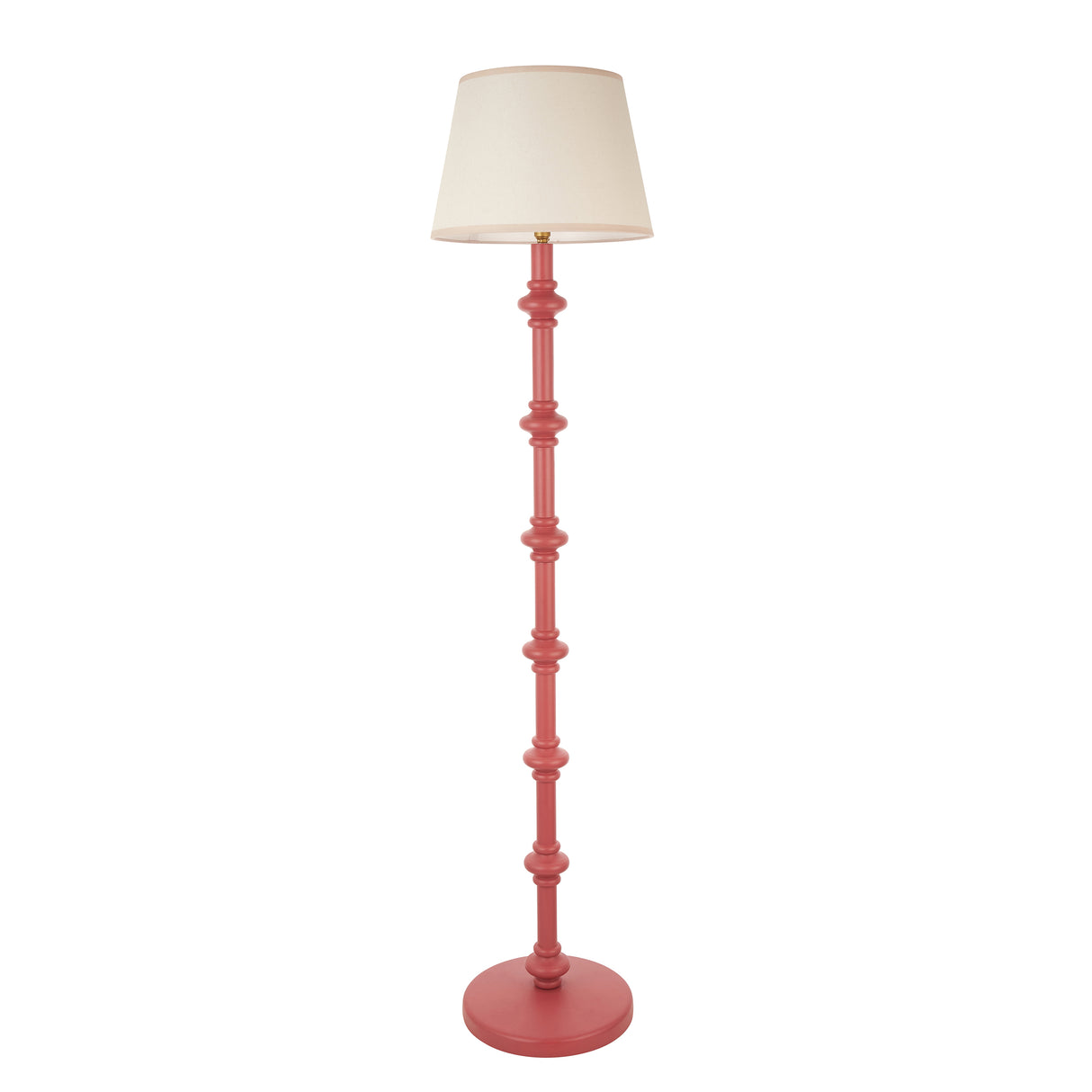 Wooden Pink Carnaby & Ivy 35cm Vintage white shade - Comet Lighting