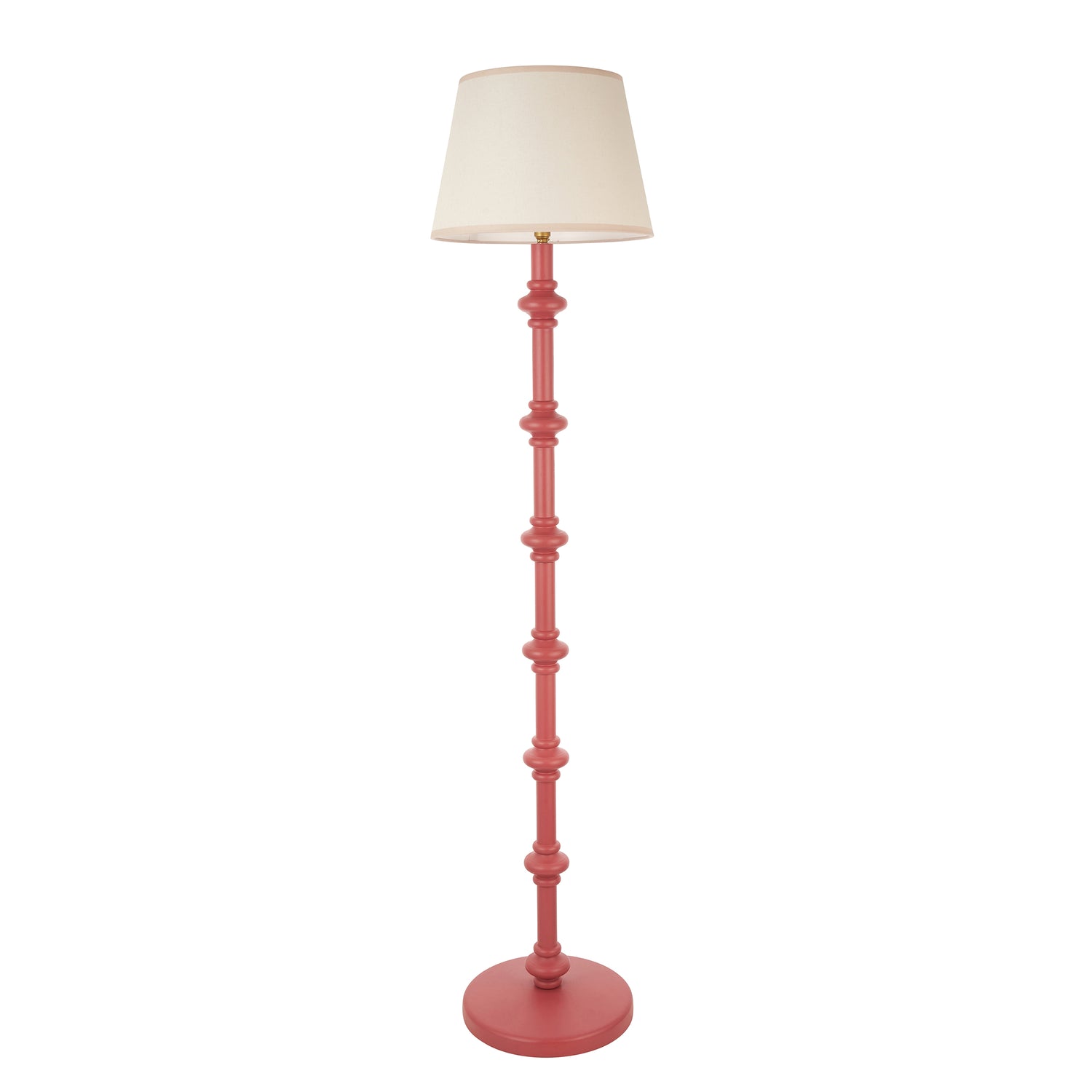 Wooden Pink Carnaby & Ivy 35cm Vintage white shade - Comet Lighting