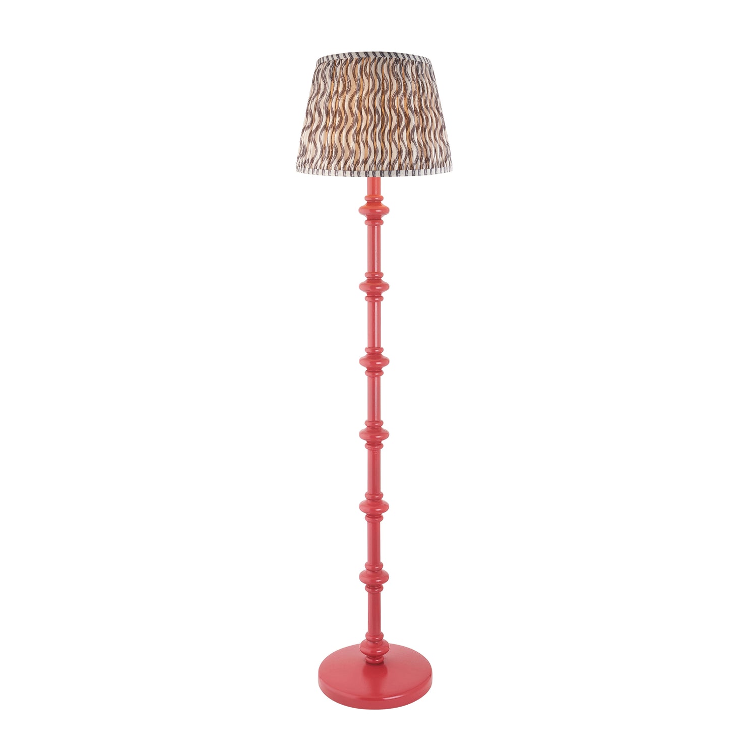 Wooden Pink Carnaby & Ripple 35cm Pearl grey shade - Comet Lighting
