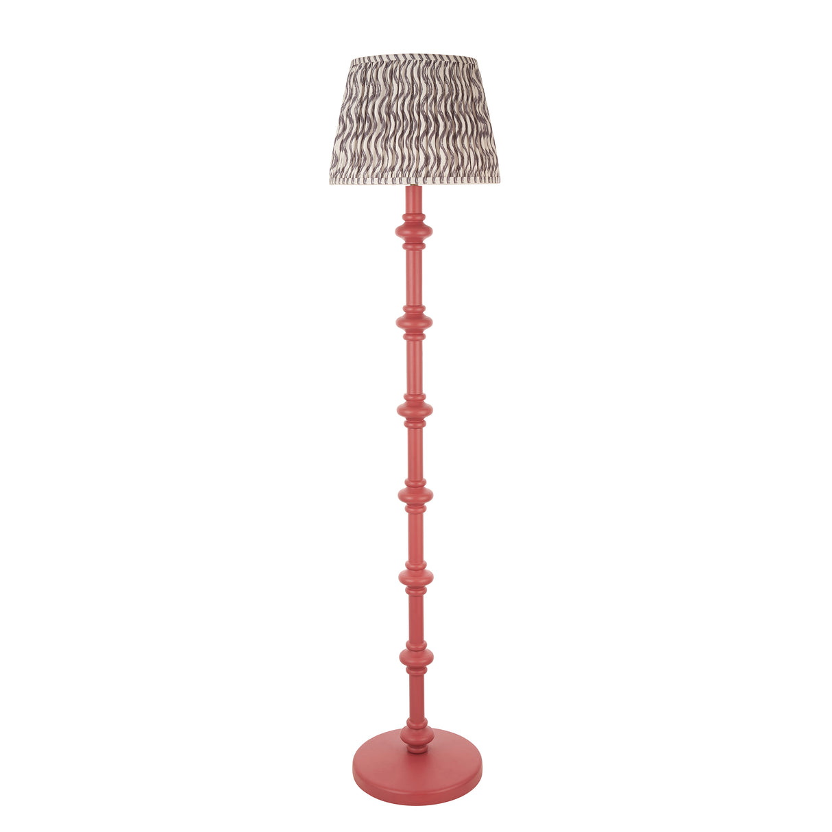 Wooden Pink Carnaby & Ripple 35cm Pearl grey shade - Comet Lighting