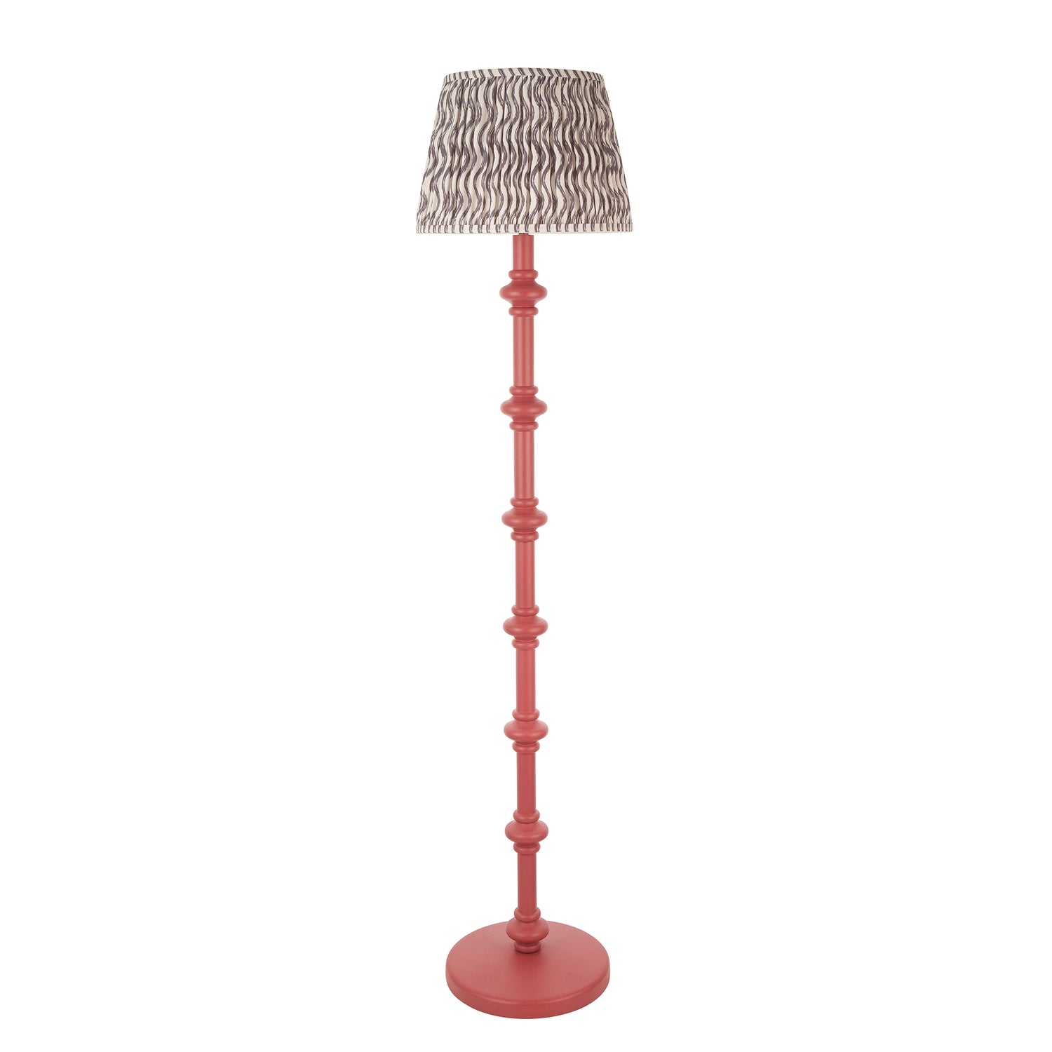 Wooden Pink Carnaby & Ripple 35cm Pearl grey shade - Comet Lighting