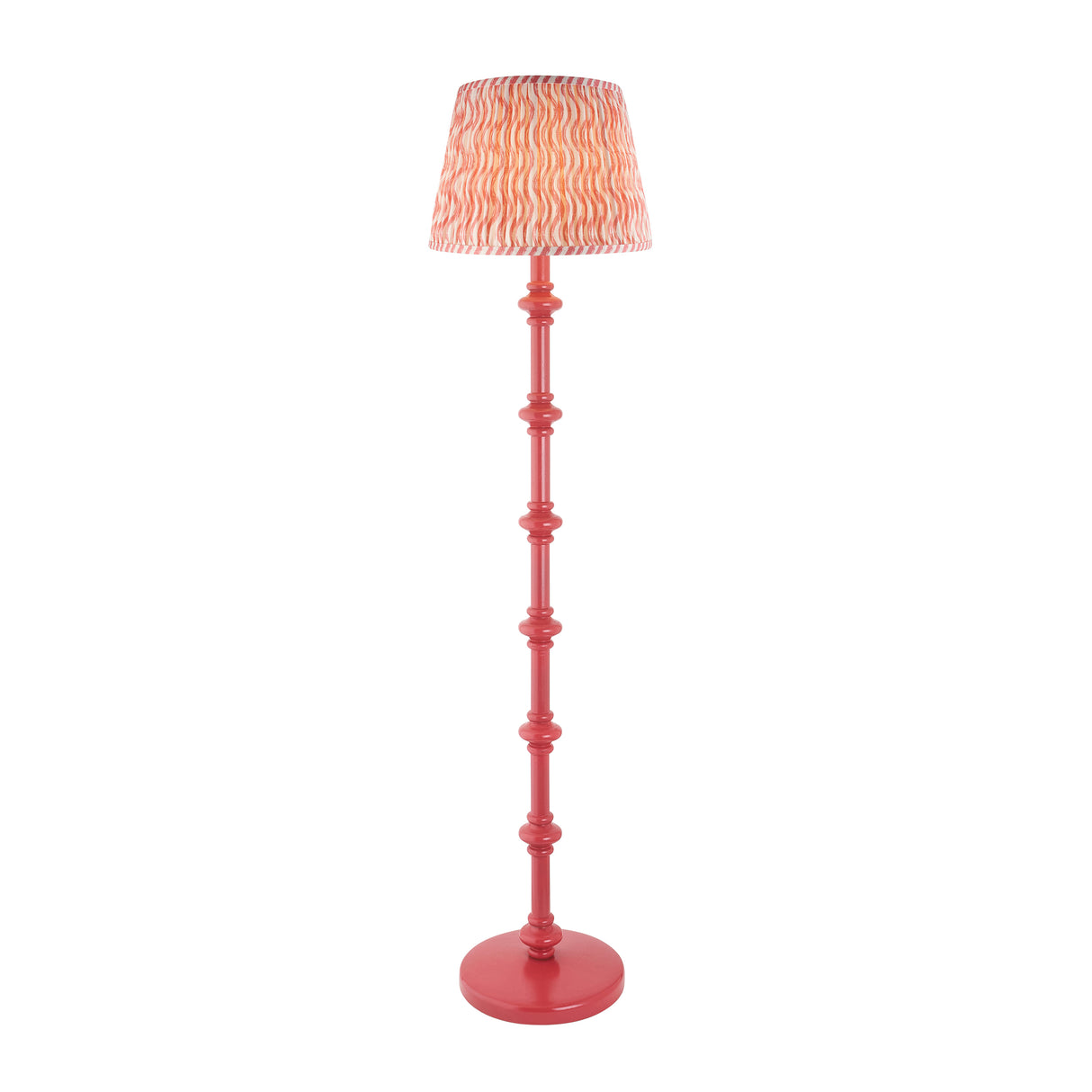 Wooden Pink Carnaby & Ripple 35cm Coral pink shade - Comet Lighting