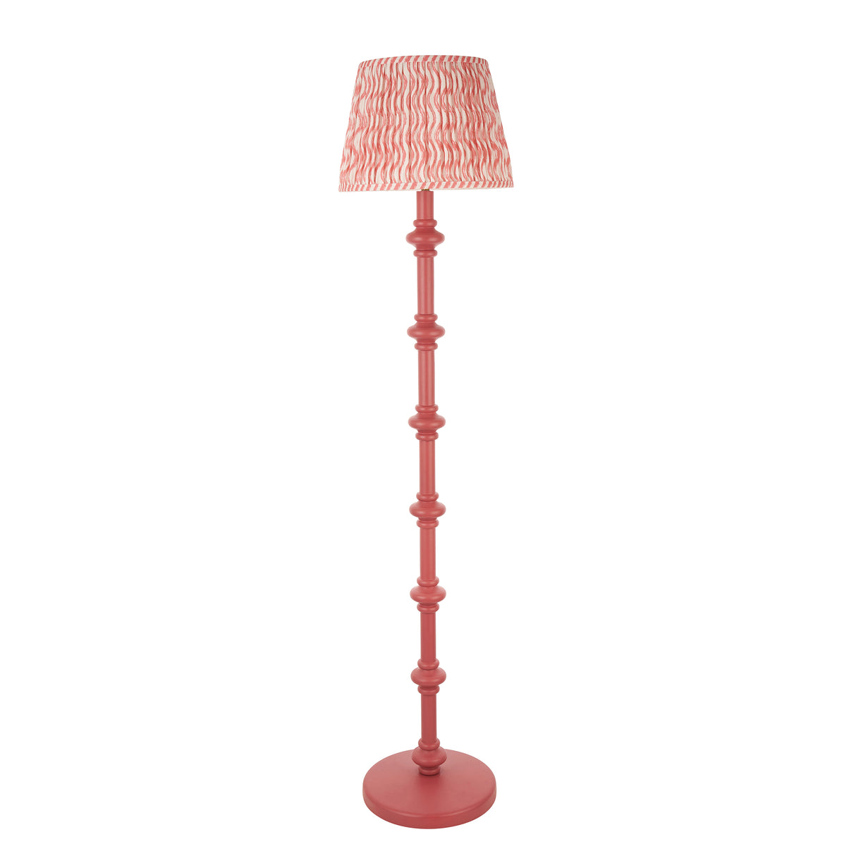 Wooden Pink Carnaby & Ripple 35cm Coral pink shade - Comet Lighting
