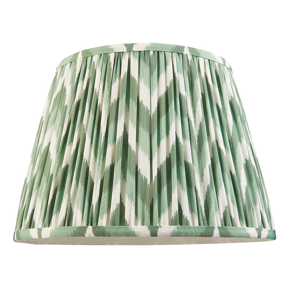 Wooden Pink Carnaby & Zigzag 35cm Cotswold green shade - Comet Lighting