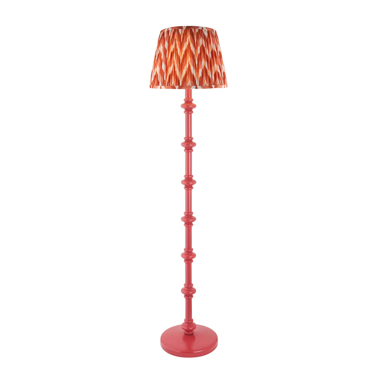 Wooden Pink Carnaby & Zigzag 35cm Apricot orange shade - Comet Lighting