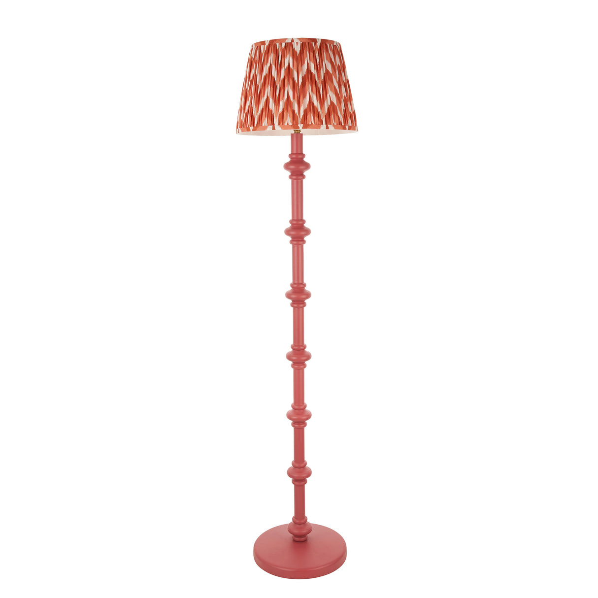 Wooden Pink Carnaby & Zigzag 35cm Apricot orange shade - Comet Lighting