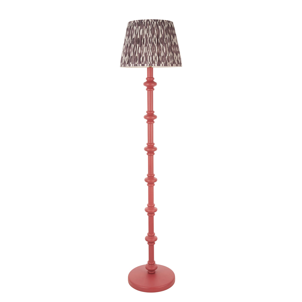 Wooden Pink Carnaby & Ikat 35cm Pearl grey shade - Comet Lighting