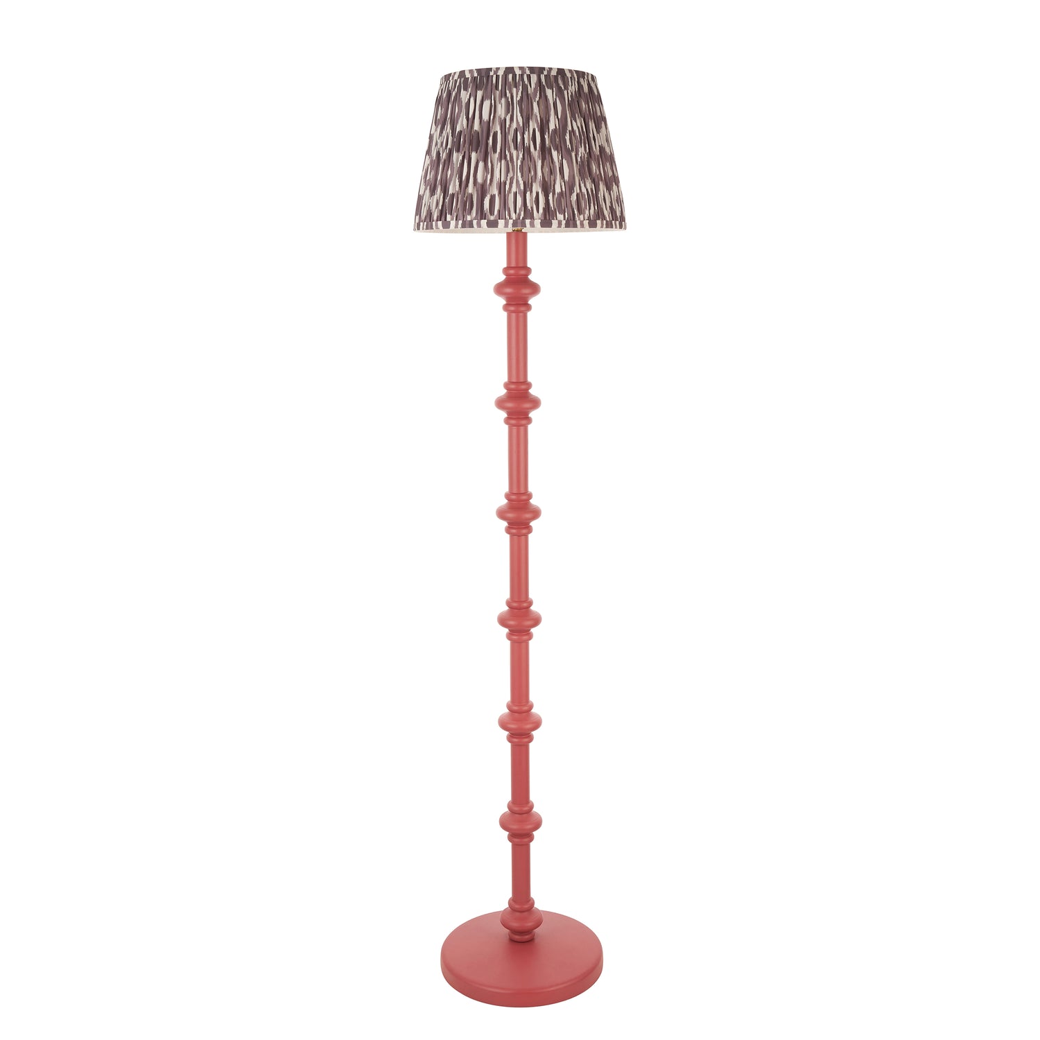 Wooden Pink Carnaby & Ikat 35cm Pearl grey shade - Comet Lighting