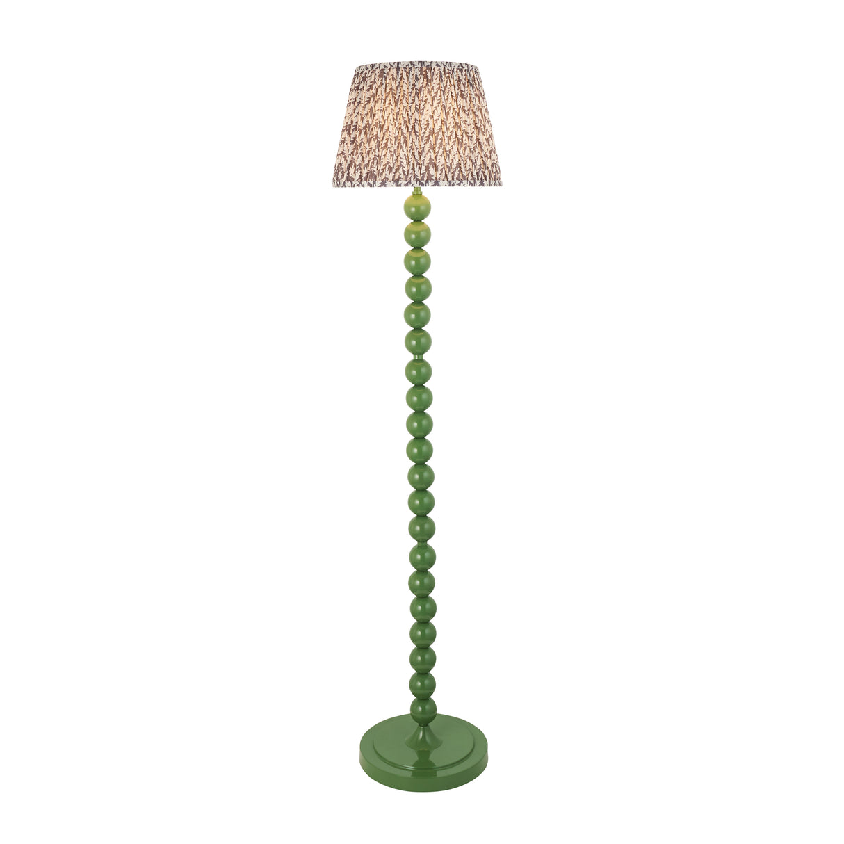 Gloss Green Higgledy & Leaf 35cm Pearl grey shade - Comet Lighting