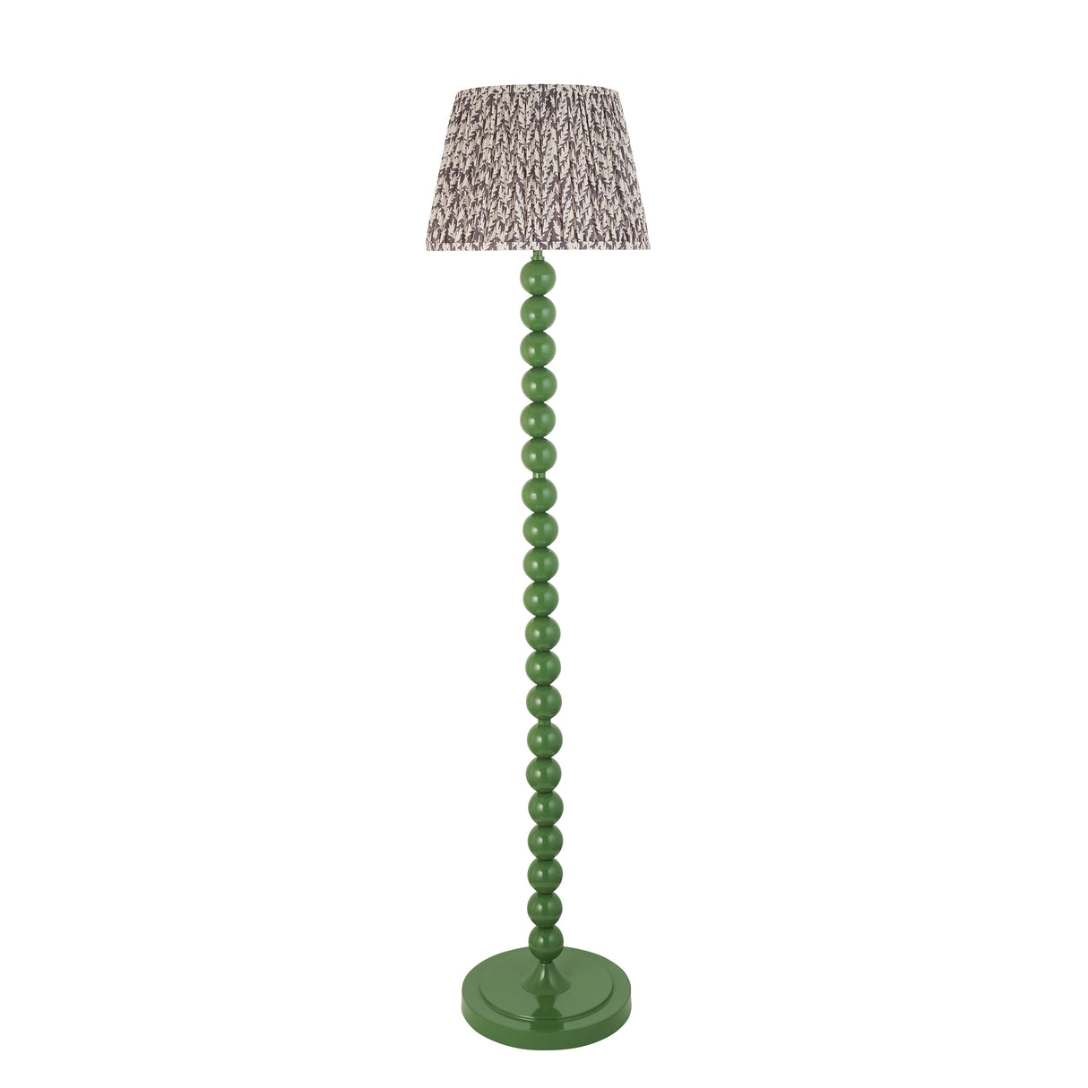 Gloss Green Higgledy & Leaf 35cm Pearl grey shade - Comet Lighting