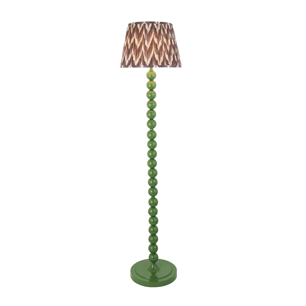 Gloss Green Higgledy & Zigzag 35cm Pearl grey shade - Comet Lighting
