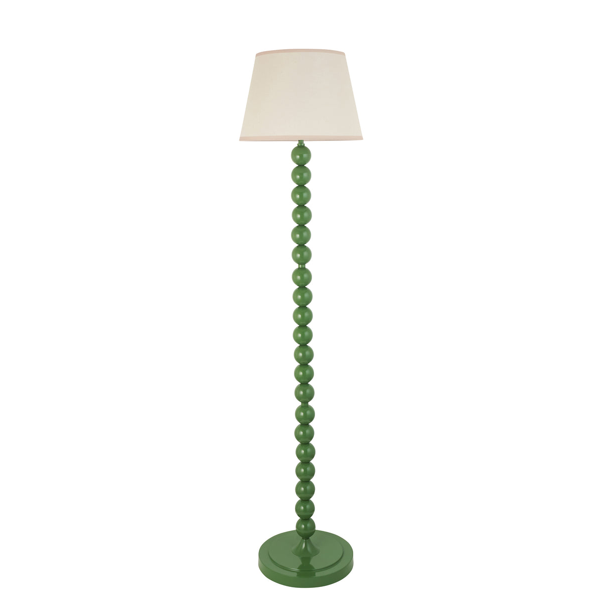 Gloss Green Higgledy & Ivy 35cm Vintage white shade - Comet Lighting