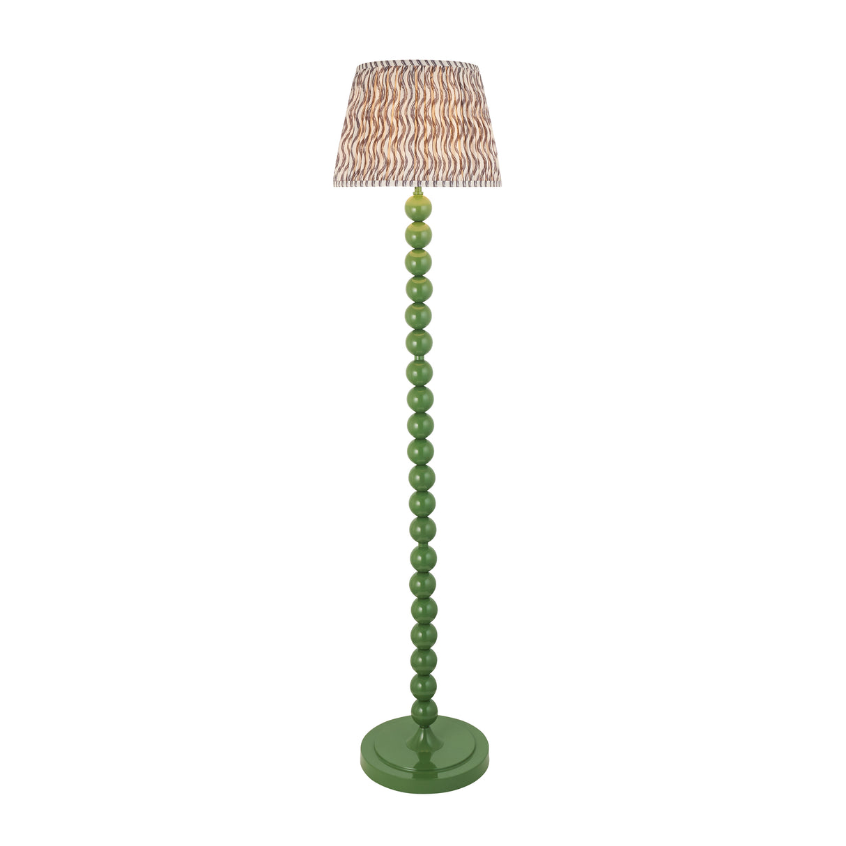 Gloss Green Higgledy & Ripple 35cm Pearl grey shade - Comet Lighting
