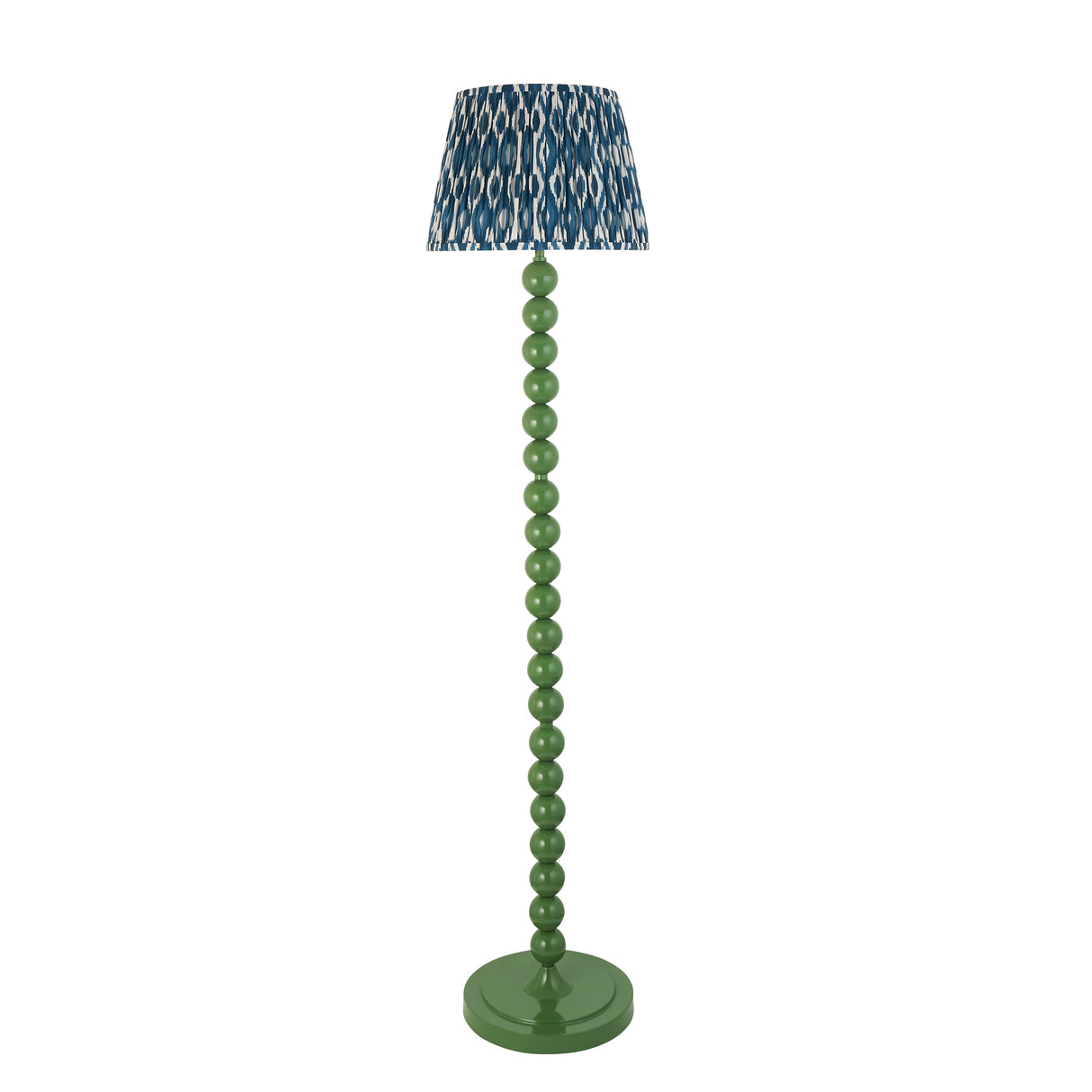 Gloss Green Higgledy & Ikat 35cm Marlin blue shade - Comet Lighting