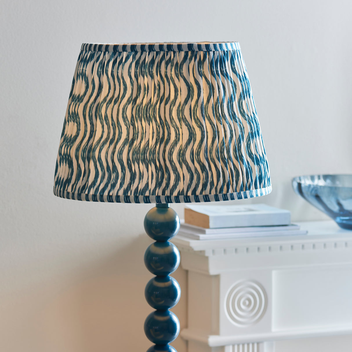 Gloss Blue Higgledy & Ripple 35cm Marlin blue shade - Comet Lighting