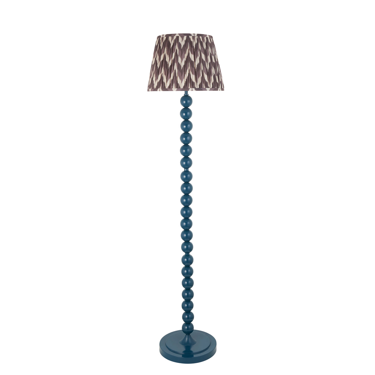 Gloss Blue Higgledy & Zigzag 35cm Pearl grey shade - Comet Lighting