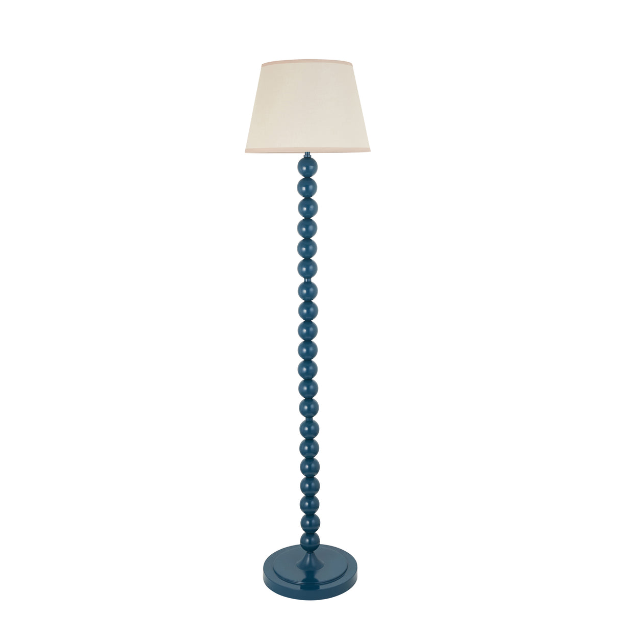 Gloss Blue Higgledy & Ivy 35cm Vintage white shade - Comet Lighting