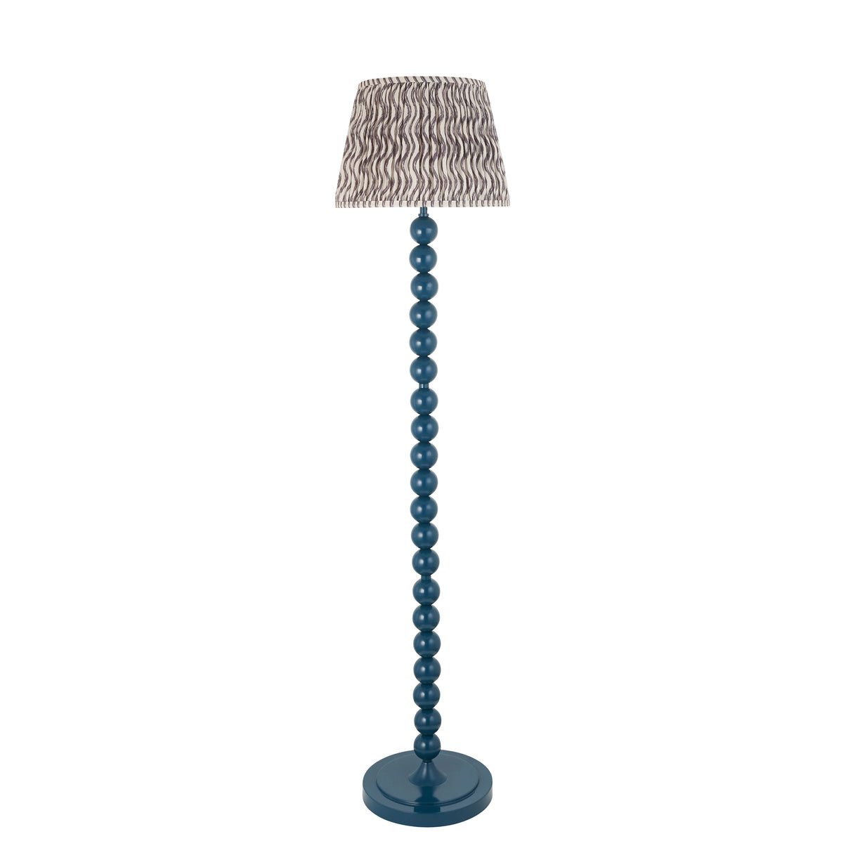 Gloss Blue Higgledy & Ripple 35cm Pearl grey shade - Comet Lighting