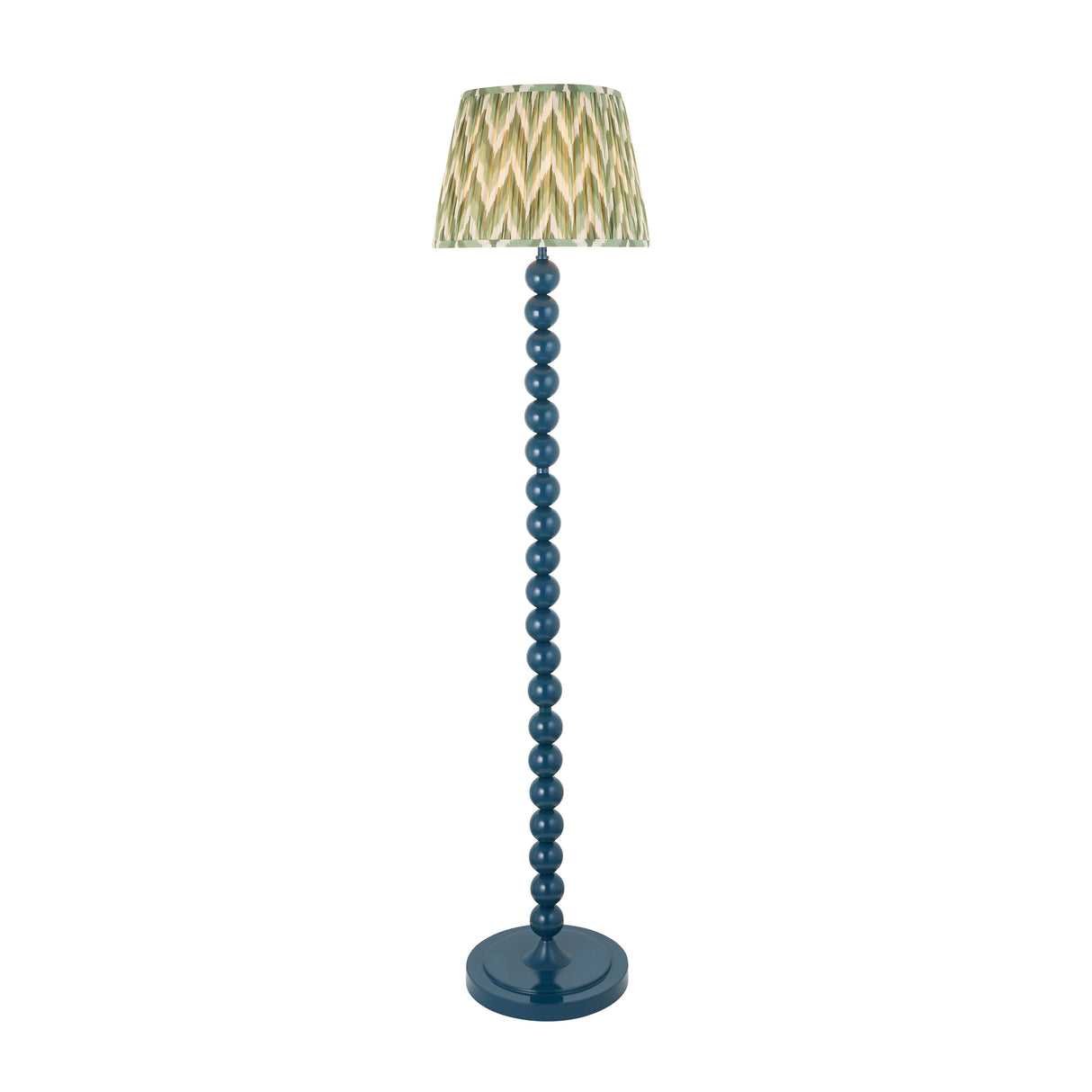 Gloss Blue Higgledy & Zigzag 35cm Cotswold green shade - Comet Lighting