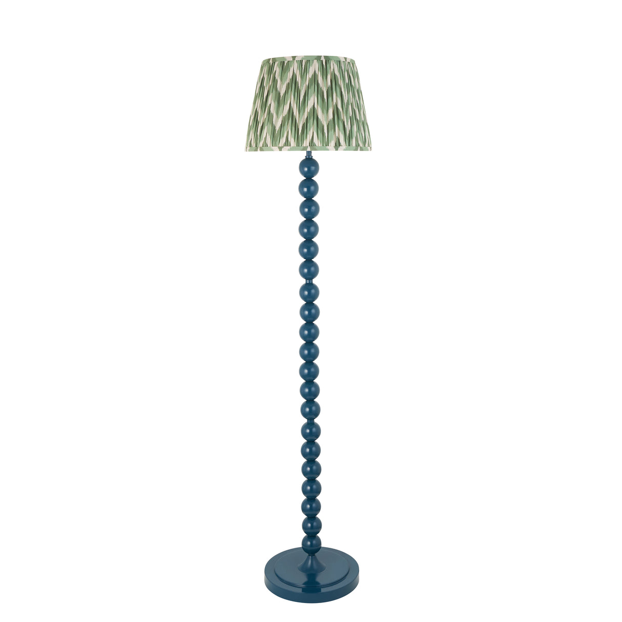 Gloss Blue Higgledy & Zigzag 35cm Cotswold green shade - Comet Lighting