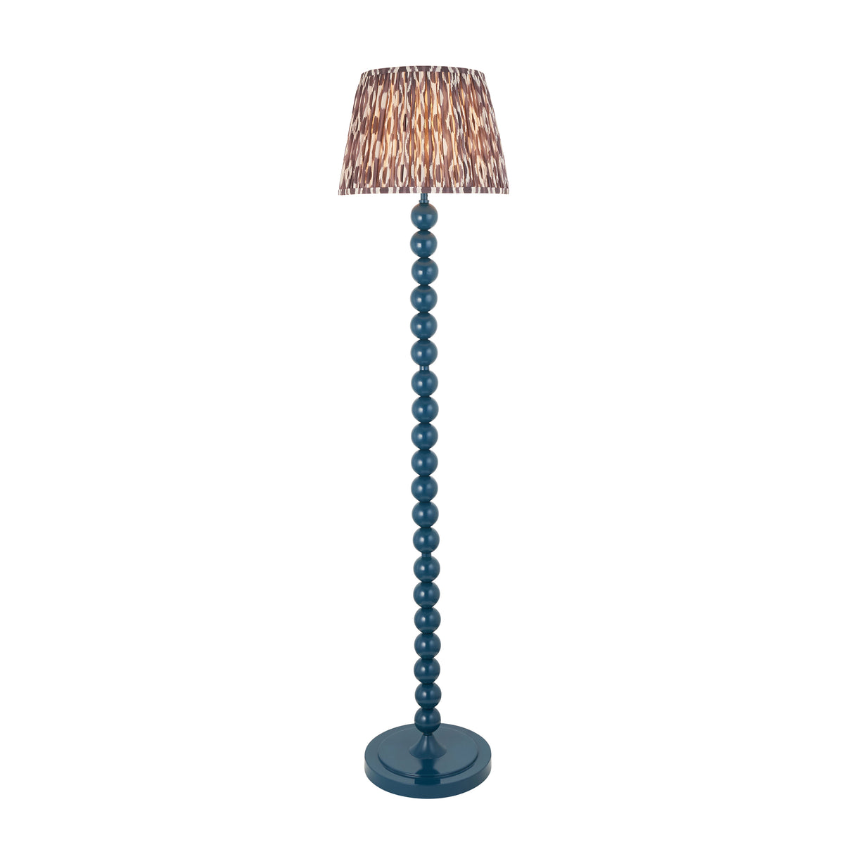 Gloss Blue Higgledy & Ikat 35cm Pearl grey shade - Comet Lighting
