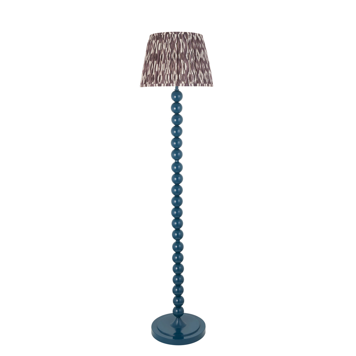 Gloss Blue Higgledy & Ikat 35cm Pearl grey shade - Comet Lighting