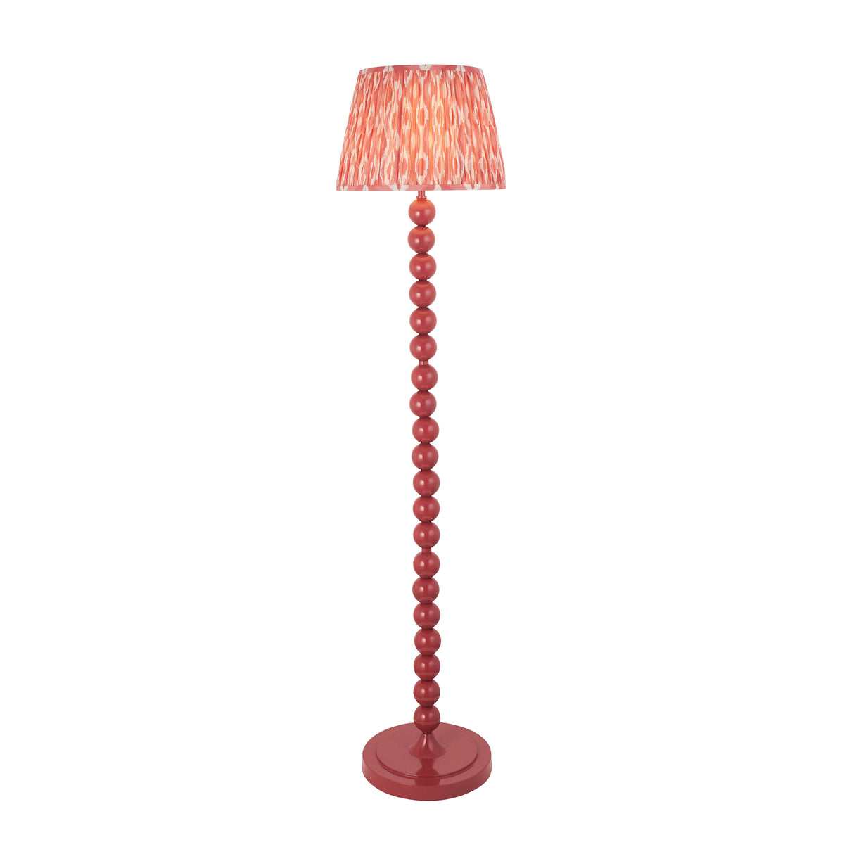 Gloss Pink Higgledy & Ikat 35cm Coral pink shade - Comet Lighting